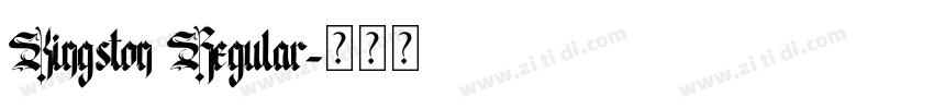 Kingston Regular字体转换